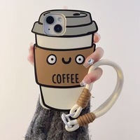 Casing HP Bentuk Mug Kopi Kreatif Bentuk Kentang untuk 17promax 16 15 14 13 12 Gaya Lucu Casing HP Populer