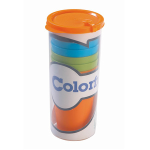 Colorful Plastic Cup <b>Set</b> With Lid Seven Piece Solid Color Blue Green Orange For <b>Gifts</b> Advertising Casual Use - Product Image 1