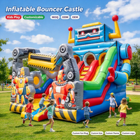 Château Gonflable Robot avec Toboggan pour Enfants, Combo Commercial pour Fêtes et Événements, Taille Personnalisée, En Promotion