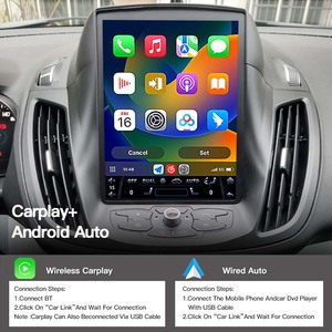 วิทยุติดรถยนต์ Android14สำหรับ FORD KUGA C-MAX Escape 2013-2018เครื่องเล่นนำทางหน้าจอ Tesla CarPlay มัลติมีเดีย BT Auto 2 DIN DSP 4G - Product Image 6