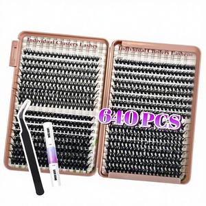 SHUANGYU 374 Clusters Boîte à cils faits main grande capacité sans cruauté animale 0.07mm en matériau PBT à texture rugueuse - Product Image 5