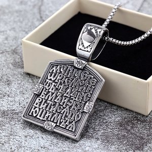 Colgante Retro Europeo Americano de Acero Inoxidable para Hombre, Cruz Grande con Diseño de Caballero Matando Dragones, Amuleto, Regalo, Joyería - Product Image 3