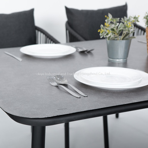 Ensemble de mobilier de jardin en métal ODM pour loisirs, table et chaises de salle à manger modernes pour patio, restaurant, villa et hôtel - Product Image 5