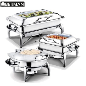 Hotel ristorante di cottura di vetro in india di alta qualità in acciaio inox alimentare warmer filo chafer riscaldatori per buffet - Product Image 1