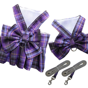 Conjunto de Ropa para Mascotas F19, Diseño Sencillo y Ecológico de Poliéster, Vestido de Princesa para Perros y Gatos, Arnés y Correa, Falda JK, Otoño-Invierno - Product Image 4
