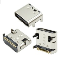 Connecteur USB3.0 horizontal simple spécial de charge, prise femelle TYPE-C 6P