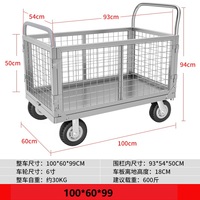 Chariot à main en maille de fer avec roulettes pivotantes de 5 ''ou 6'' Heavy Duty 600kg
