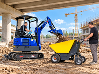 Schnelle Lieferung 2026 Günstiger Elektrischer Kleintransporter 500Kg 4x4 Kleiner Motorisierter Kipper Elektro-Schubkarre Minidumper