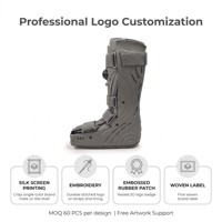 Botte orthopédique Aircast personnalisée, directement de l'usine, avec chambre à air gonflable, coque fine et semelle compensée, pour la récupération des entorses et fractures de la cheville