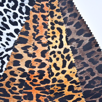 Tissu PU Écologique Imperméable en Similicuir Doux à Motif Animal Personnalisé, Imprimé Léopard pour Chaussures et Canapés