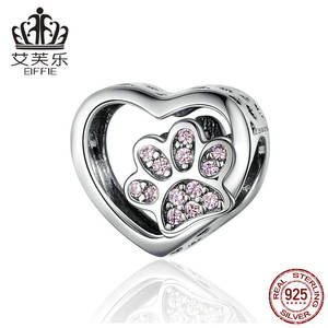 Động vật ban đầu loạt mặt dây 925 Bạc Charms Dog Cat Pet hạt phù hợp với vòng đeo tay vòng cổ dangle DIY đồ trang sức thời trang cho phụ nữ - Product Image 3