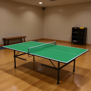 Table de ping-pong pliable verte Db 8 pieds, table de tennis de table d'intérieur en MDF de 25 mm avec filet, équipement sportif portable - Product Image 2