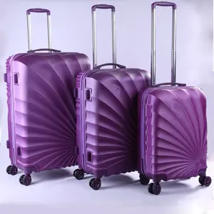 Commercio all'ingrosso PC 4 ruote Mute set di valigie 3 pezzi di viaggio all'aperto multicolore set di bagagli per PC