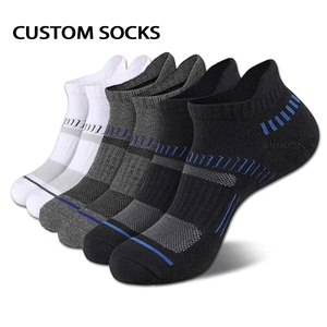 Calcetines Cortos Deportivos para Hombre, Transpirables, de Malla, Talla Grande, para Primavera/Verano, Color Negro y Blanco, de Algodón - Product Image 1