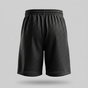 Pantalones Cortos de Baloncesto de Malla para Hombre con Logotipo Frontal Personalizado, 100% Poliéster Transpirable, Cintura con Cordón Ajustable, Franja Lateral, Ropa de Playa de Verano - Product Image 2
