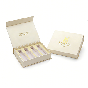 Caja de regalo magnética de lujo estilo libro, plegable, rígida y colapsable, de una pieza, para perfume, con asa. - Product Image 2