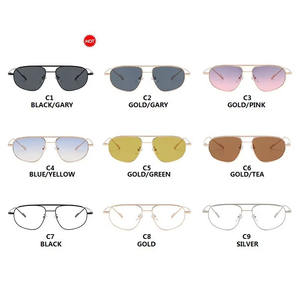 Индивидуальные металлические солнцезащитные очки в оправе модные Овальные Солнцезащитные очки в стиле пары для мужчин и женщин - Product Image 4
