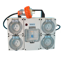 Boîtier de distribution portable australien 56SO4ELP15 pour disjoncteur AC, IP66, avec protection CB et prise commutée, avec MCB IEC