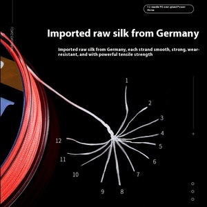 12 PE100 Meter Anti-Bite Multicolored Light Green Braided Fishing <strong>Line</strong> Wholesale From Manufacturers Net Floating <strong>Line</strong> Source - Product Image 3
