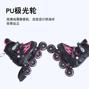 Inline Skates For Kids Adjustable Size With Protective Gear Set For Beginners - Product Image 2