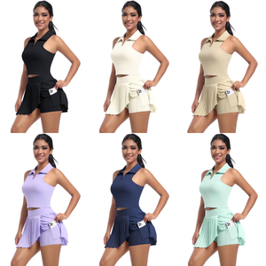 Débardeur Polo <span class=keywords><strong>Sans</strong></span> Manches <span class=keywords><strong>Sans</strong></span> Coutures pour <span class=keywords><strong>Femme</strong></span> – Qualité Supérieure, Sexy, Respirant, Décontracté, Ajusté, Idéal Fitness et Yoga - Product Image 6