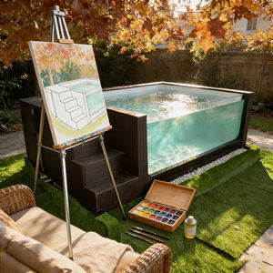 Piscina Contemporánea con Borde Infinito, con Impresionantes Vistas y Líneas Arquitectónicas Elegantes - Product Image 3