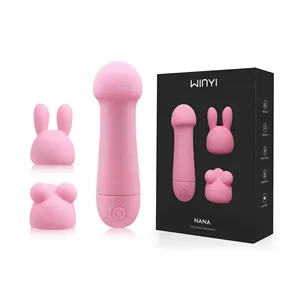 Winyi Seksspeeltjes 2 In 1 Mini Konijn Vibrator Voor Vrouwen Tepel Stimulatie Seksspeeltje