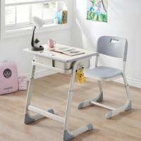 Meubles de classe scolaire modernes réglables en métal et plastique pour la maison, le bureau et les étudiants, ensemble unique de bureaux et de chaises