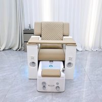 Table de beauté électrique pour ongles et cils avec fonction de massage des pieds et fauteuil inclinable - Mobilier commercial pour salons et hôtels
