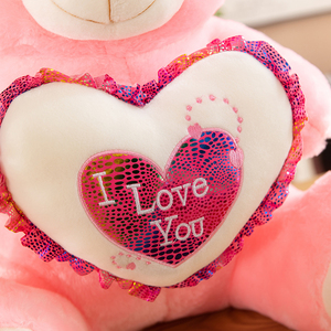 ตุ๊กตา<span class=keywords><strong>หมี</strong></span>น่ารักมีไฟ LED พร้อมหัวใจ I Love You ของขวัญสำหรับเด็กผู้หญิงและแฟนสาว - Product Image 3