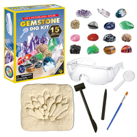Kit de fouilles archéologiques en plastique pour enfants TENGXIN, jeu éducatif de chasse au trésor de cristaux et de fossiles, puzzle pour les enfants de 2 à 13 ans