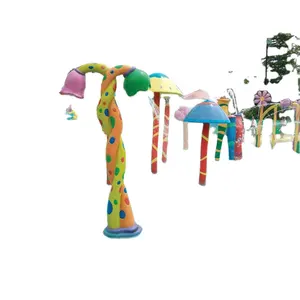 定制设计游乐飞溅玩具玻璃纤维青蛙滑梯儿童水上乐园户外游乐场