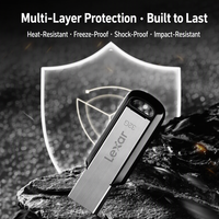 Lexar M400 USB 3.0 Flash Drive Kecepatan Tinggi 130MB/s Pen Drive Logam dengan Lubang Gantungan Kunci Enkripsi AES Memory Stick Tahan Guncangan