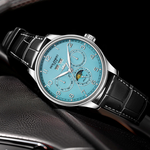 Reloj de Lujo Automático con Correa de Cuero para Hombre, ODM OEM, Montre Homme, Orologio Uomo, Cristal de Zafiro, Relojes Mecánicos - Product Image 6