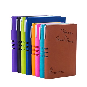 Cuadernos de escritura caligráficos universitarios al por mayor colorido A5 diario barato a granel Moleskin Pu cuero Flip up diario estudiante - Product Image 1