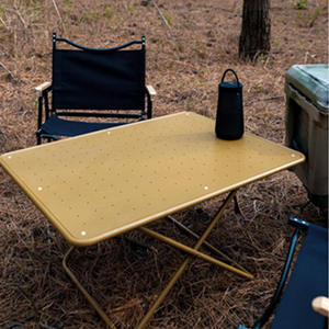 Table de camping en plein air pliante de grande taille de haute qualité en alliage d'aluminium Table de rassemblement de pique-nique pratique stable - Product Image 1
