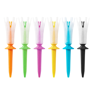 Tee da <span class=keywords><strong>Golf</strong></span> Regolamentari Regolabili in Altezza, Ecologici in TPE, a Strati, a Spirale, Colori Misti, Confezione da 6 Pezzi - Product Image 2