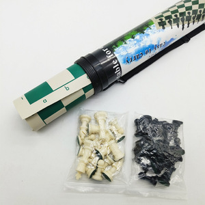 Tapete de <span class=keywords><strong>Juego</strong></span> de Ajedrez Internacional Portátil de Imitación de Cuero, Enrollable, con Tubo Redondo para Viajes al Aire Libre e Interiores - Product Image 4
