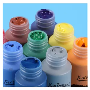 Xin Bowen 60ML Acryl-Farbset 24 Farben mit metallischen Farben künstlerische Qualität umweltfreundliche Kunstmaterialien Pigment