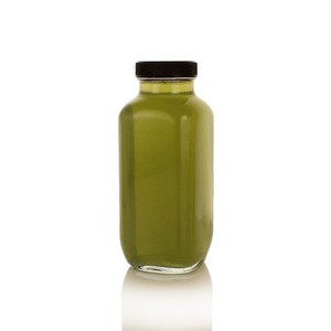 Chai thủy tinh Nhà cung cấp rỗng 500ml 16oz vuông uống nước giải khát chai thủy tinh cho Kombucha Smoothie lạnh ép nước trái cây với nắp - Product Image 5