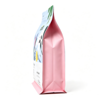 Sachet d'emballage alimentaire en plastique à fond plat, à huit soudures latérales, de qualité alimentaire, pour aliments pour chiens et chats, résistant à l'humidité