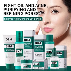 Vente chaude Kit Visage BHA Acide Salicylique Lissant Sérum Éclaircissant <span class=keywords><strong>Crème</strong></span> Blanchissante 5 en 1 Ensemble de Soins de la <span class=keywords><strong>Peau</strong></span> du Visage - Product Image 3