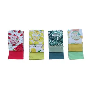 spring summer theme cotton towel gift set with mitten for kitchen cooking use everyday customized designs