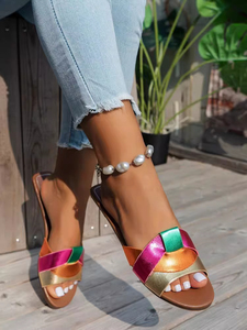 Sandali Estivi Taglie Forti all'Ingrosso, Scarpe di Marca ZaA, Sandali Freschi, Ciabatte Casual da Esterno, Stile Versatile - Product Image 2