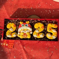Coffret Cadeau de Biscuits Sucrés Givrés du Nouvel An, Année du Serpent, Décoratif et Créatif