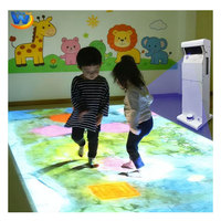 Système de jeu de projection interactive portable pour enfants, projecteur de sol à capteur de mouvement avec jeux interactifs