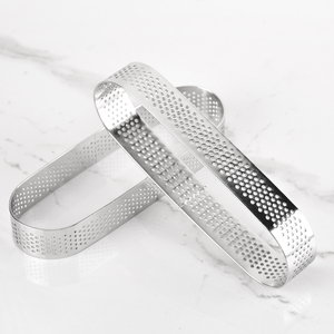 <span class=keywords><strong>Set</strong></span> di 6 Stampi per Torte Ovali Senza Cuciture in Acciaio Inox da 5 Pollici, Stampo per Dessert Francese, Utensili per <span class=keywords><strong>Pasticceria</strong></span> - Product Image 3