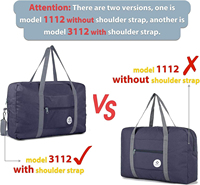 Sac de sport et de voyage pliable unisexe en polyester avec fermeture éclair pour avion, motif personnages