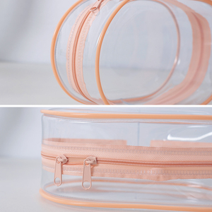 Sac de rangement transparent, écologique, pour t-shirt, maillot de bain, sac en PVC, sac de voyage personnalisé en EVA, bikini, <span class=keywords><strong>couleur</strong></span> rose transparente, pochette en plastique - Product Image 6