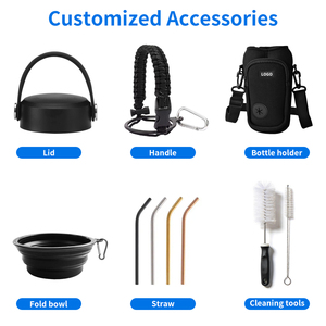 Bottiglia d'Acqua per Cani 3 in 1 Bestseller, Bottiglia Portatile in Acciaio Inox con Coperchio Macaron e Manico Lungo, <span class=keywords><strong>Prodotti</strong></span> di Tendenza - Product Image 5